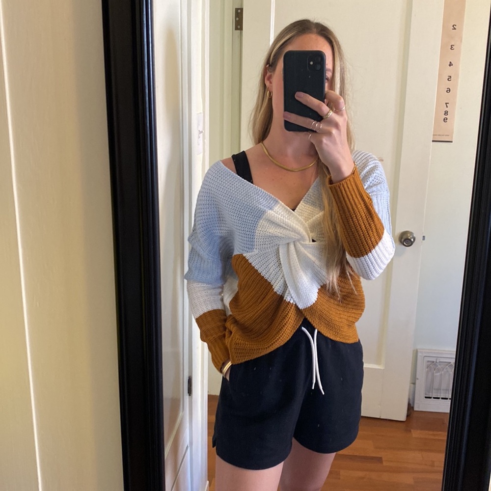 Color block sweater